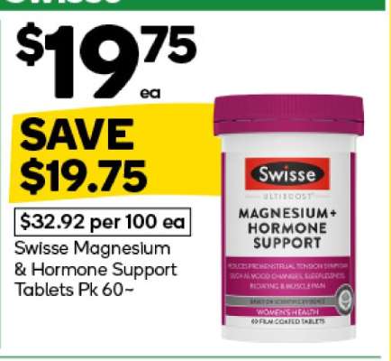 Swisse Magnesium & Hormone Support Tablets Pk 60