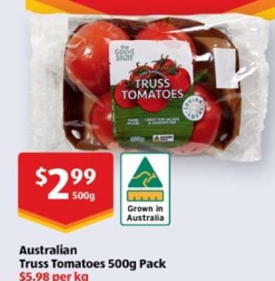 Australian Truss Tomatoes 500g Pack
