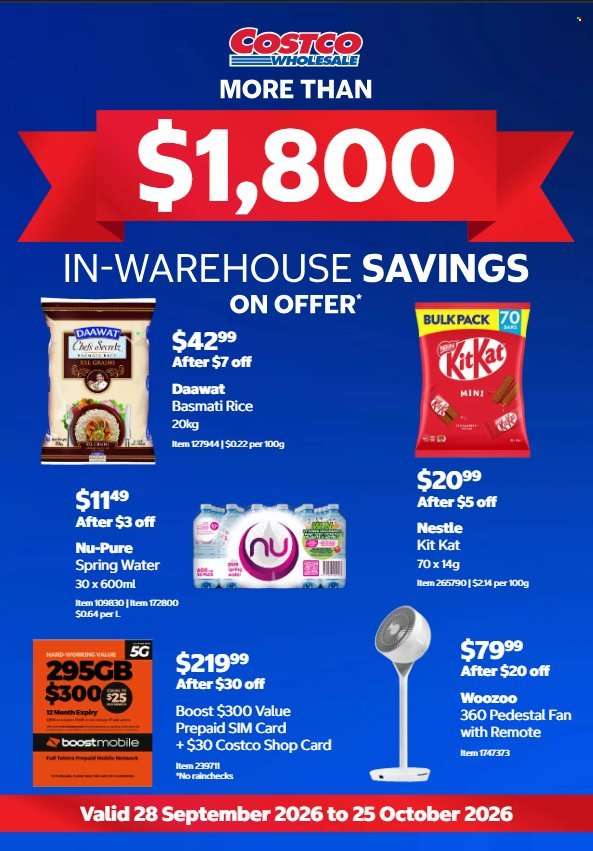 Costco Catalogue - 28 Sep 2026 - 25 Oct 2026.