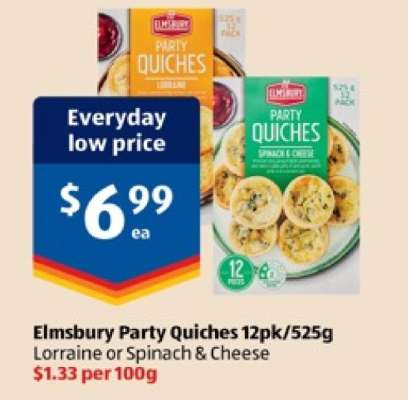 Elmsbury Party Quiches 12pk/525g
