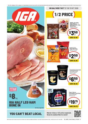 IGA Catalogue - 7 Oct 2026 - 13 Oct 2026.