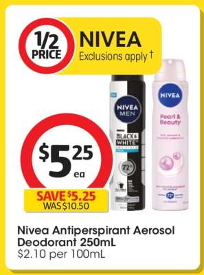 Nivea Antiperspirant Aerosol Deodorant 250mL