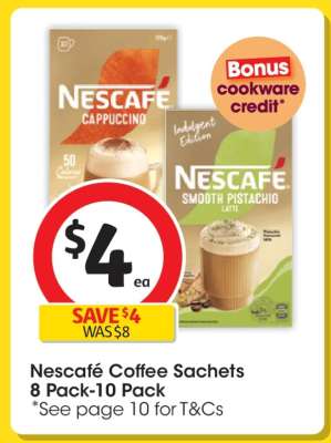 Nescafé Coffee Sachets 8 Pack-10 Pack