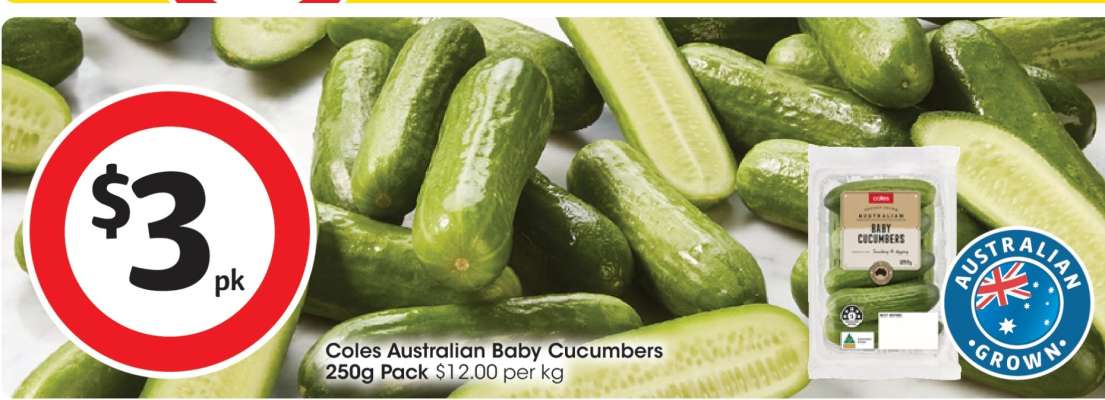 Coles Australian Baby Cucumbers