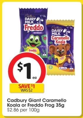 Cadbury Giant Caramello Koala or Freddo Frog 35g