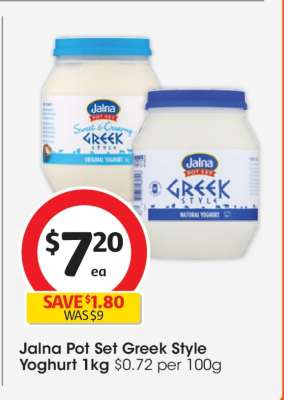 Jalna Pot Set Greek Style Yoghurt 1kg