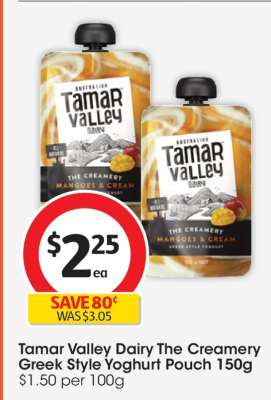 Tamar Valley Dairy The Creamery Greek Style Yoghurt Pouch 150g