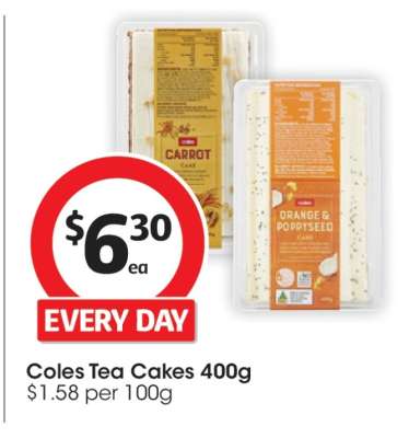 Coles Tea Cakes 400g