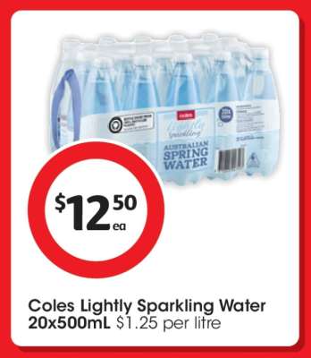 Coles Lightly Sparkling Water
