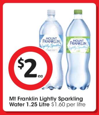 Mt Franklin Lightly Sparkling Water