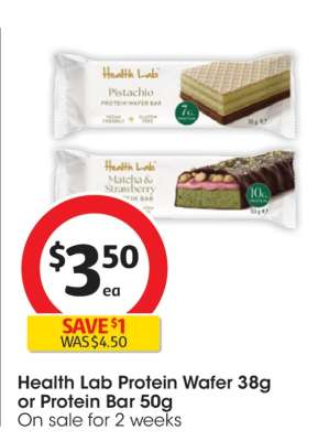 Health Lab Protein Wafer 38g or Protein Bar 50g