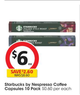 Starbucks by Nespresso Coffee Capsules 10 Pack