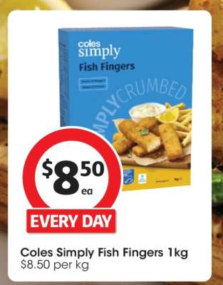 Coles Simply Fish Fingers 1kg
