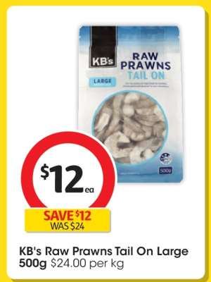 KB's Raw Prawns Tail On Large 500g
