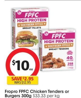 FroPro FPFC Chicken Tenders or Burgers 300g
