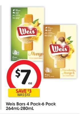 Weis Bars 4 Pack-6 Pack