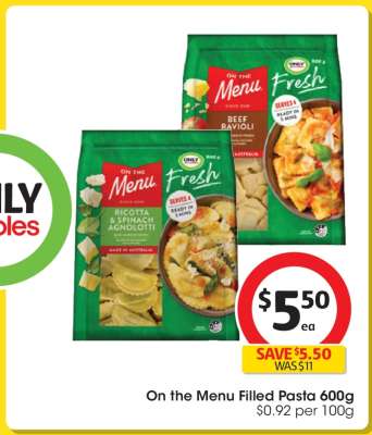 On The Menu Filled Pasta 600g