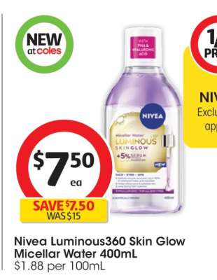 Nivea Luminous360 Skin Glow Micellar Water 400mL
