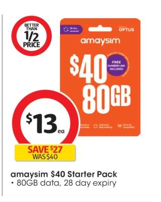Amaysim $40 Starter Pack