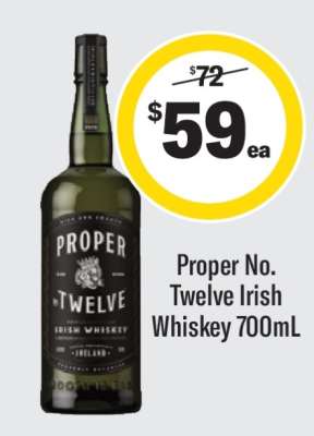 Proper No. Twelve Irish Whiskey 700mL