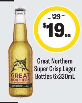 Great Northern Super Crisp Lager Bottles 6x330mL