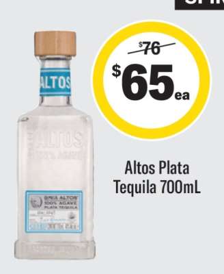 Altos Plata Tequila 700mL