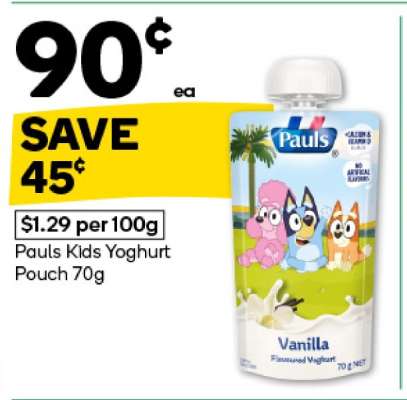 Pauls Kids Yoghurt Pouch 70g