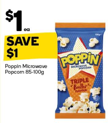 Poppin Microwave Popcorn 85-100g