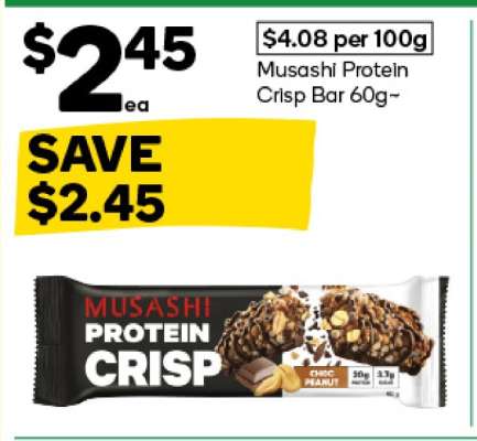 Musashi Protein Crisp Bar 60g