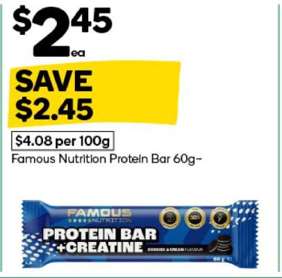 Famous Nutrition Protein Bar 60g~