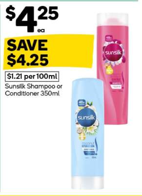 Sunsilk Shampoo or Conditioner 350mL