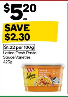 Latina Fresh Pasta Sauce Varieties 425g
