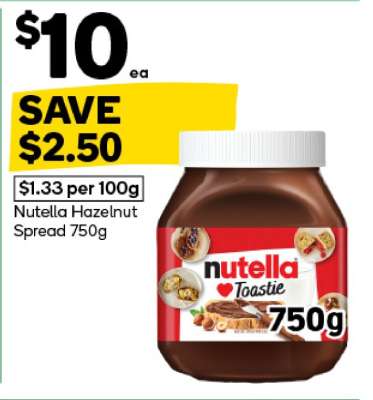 Nutella Hazelnut Spread 750g