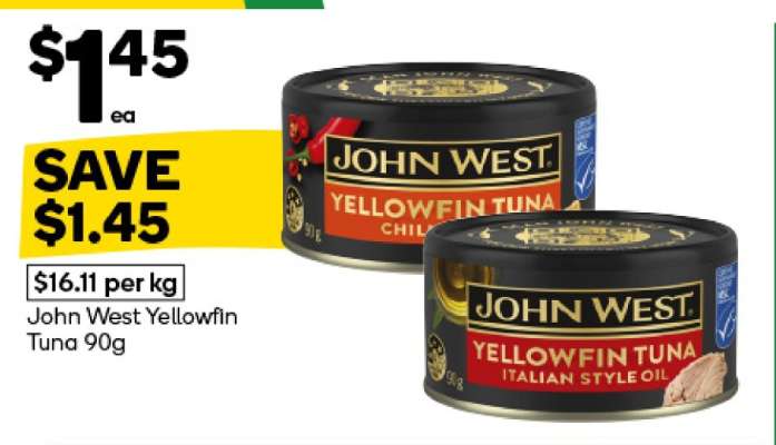 John West Yellowfin Tuna 90g
