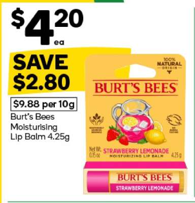 Burt’s Bees Moisturising Lip Balm 4.25g