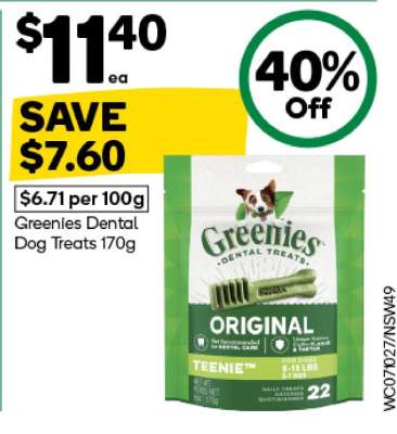 Greenies Dental Dog Treats 170g