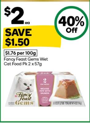 Fancy Feast Gems Wet Cat Food Pk 2 x 57g