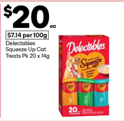 Delectables Squeeze Up Cat Treats Pk 20 x 14g