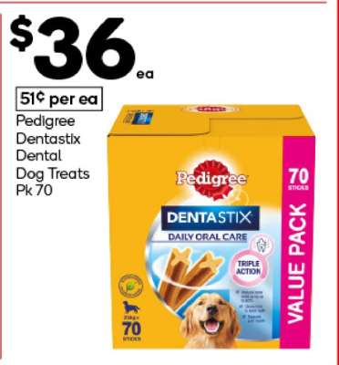 Pedigree Dentastix Dental Dog Treats Pk 70