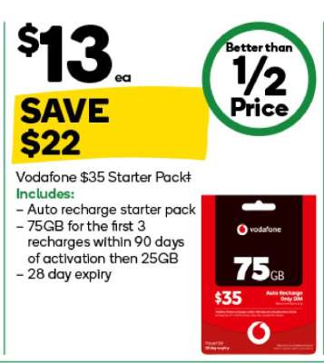 Vodafone $35 Starter Pack