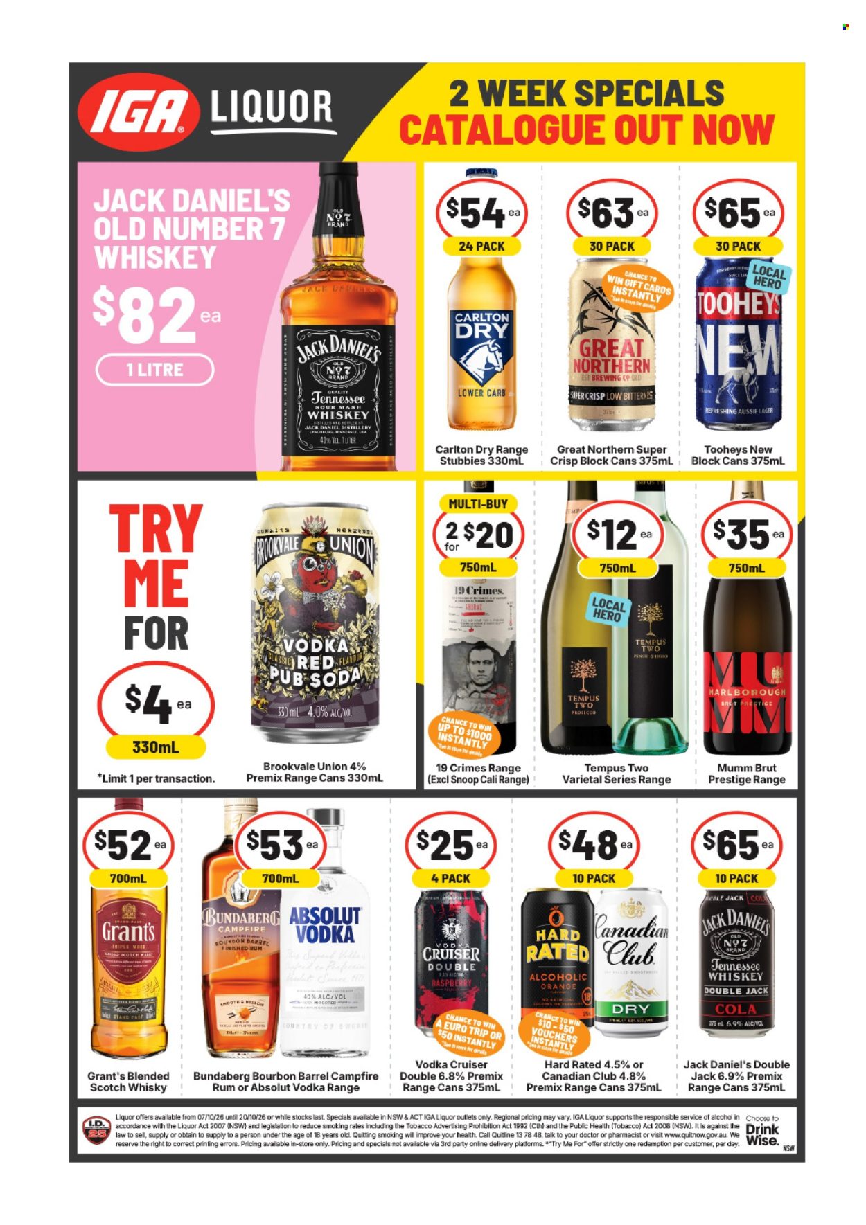 IGA LIQUOR catalogue - 7 Oct 2026 - 20 Oct 2026. Page 1