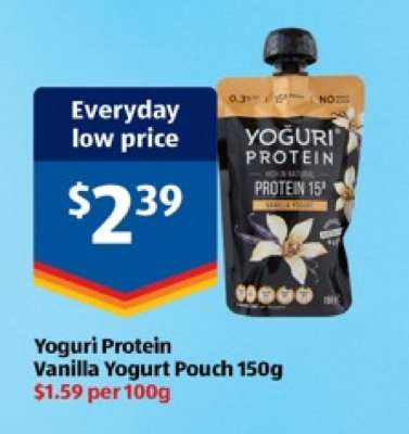 Yoguri Protein Vanilla Yogurt Pouch 150g