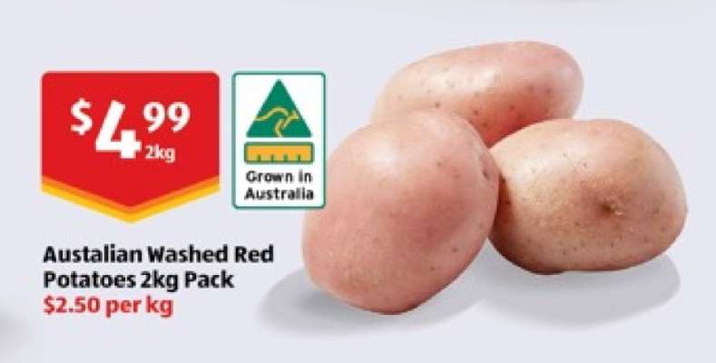 Australian Washed Red Potatoes 2kg Pack