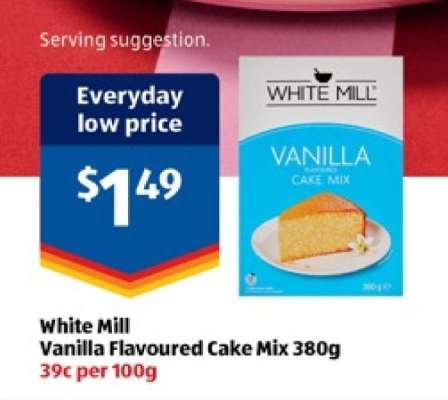 White Mill Vanilla Flavoured Cake Mix 380g