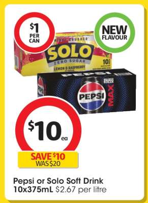 Pepsi or Solo Soft Drink