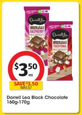 Darrell Lea Block Chocolate 160g-170g