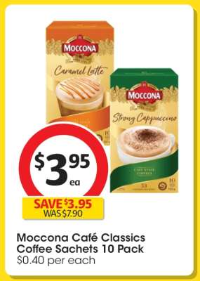 Moccona Cafe Classics Coffee Sachets 10 Pack