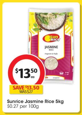 Sunrice Jasmine Rice 5kg