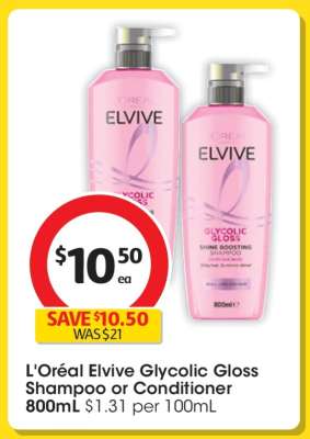 L'Oréal Elvive Glycolic Gloss Shampoo or Conditioner