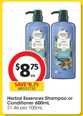 Herbal Essences Shampoo or Conditioner 600ml